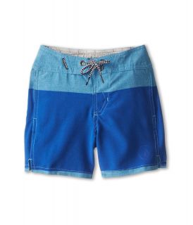 Volcom Kids Heather Stripe Boardshort Boys Swimwear (Blue)