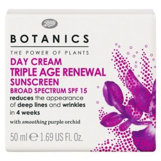 Boots Botanics Triple Age Renewal Day Cream SPF15   1.69 oz