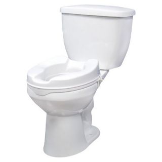 Drive Medical White Raised Toilet Seat with Lock   4