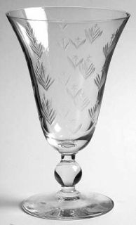 Reizart Glendale Iced Tea   Stem #1008, Gray Floral Cut On Bowl