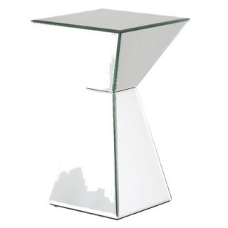 Accent Table: Mirrored Pyramid Living Room Accent Side/End Table
