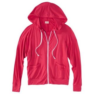 Mossimo Supply Co. Juniors Lightweight Hoodie   Coral XS(1)