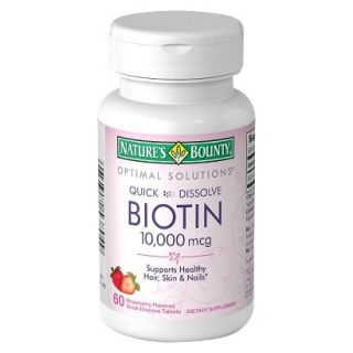 Optimal Solutions Strawberry Flavored Quick Dissolve Biotin Tablets   60 Count