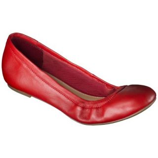 Womens Merona Emma Genuine Leather Flat   Flame 9