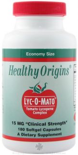 Healthy Origins   Lyc O Mato Tomato Lycopene Complex 15 mg.   180 Softgels