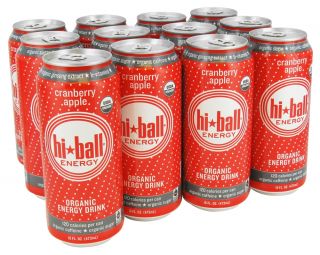 Hi Ball   Organic Energy Drink Cranberry Apple   16 oz.