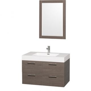 Amare 36 Wall Mounted Bathroom Vanity Set with Integrated Sink by Wyndham Colle