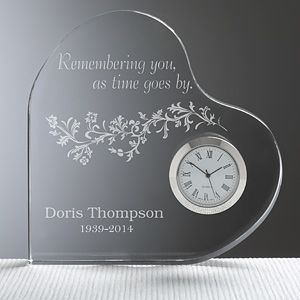 Personalized Memorial Clock   Remembering You