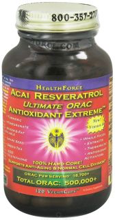 HealthForce Nutritionals   Acai Resveratrol Ultimate ORAC Antioxidant Extreme   120 Vegetarian Capsules