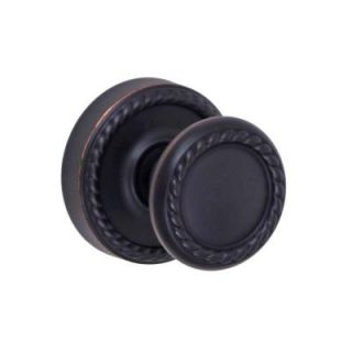 Fusion Solid Brass Oil Rubbed Bronze Rope Dummy Knob with Rope Rose D 15 B8 E ORB E