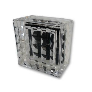 Solnair Paloma 4 in. Square Solar Glass Block Light in White DISCONTINUED SNA 08G 01