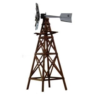 Outdoor Water Solutions Wood Aeration Windmill Kit with Galvanized Functional Head WTW0182