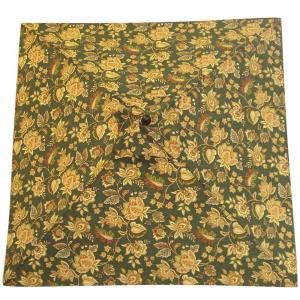 Plantation Patterns 6 ft. Patio Umbrella in Hunter Green Floral 9606 01251300