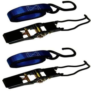 EVEREST 1 in. x 6 ft. Ultra Ratchet Tie Down Strap with 1500 lbs. S Hook (2 Pack) U1001 2
