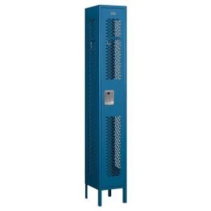 Salsbury Industries 71000 Series 12 in. W x 78 in. H x 12 in. D Single Tier Vented Metal Locker Assembled in Blue 71162BL A