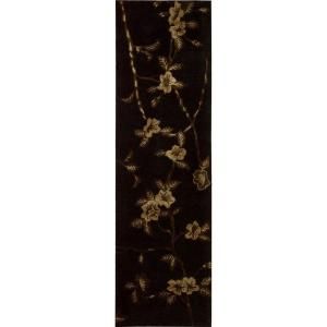 Nourison Rug Boutique Flowering Branch Black 2 ft. 3 in. x 8 ft. Runner 696915