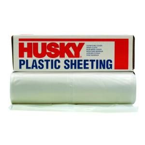 Husky 50 ft. x 8 ft. Clear 4 mil Plastic Sheeting CF0408 50C