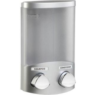 Better Living Products Duo 11 oz. Plastic Soap/Lotion Dispenser in Satin Silver 76234 1