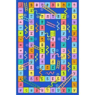 LA Rug Inc. Fun Time Snakes & Ladders Multi Colored 39 in. x 58 in. Area Rug FT 137 3958