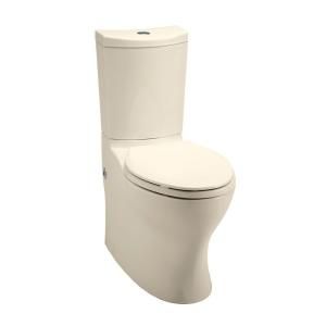 KOHLER Persuade 2 Piece High Efficiency Dual Flush Elongated Toilet in Almond K 3723 47