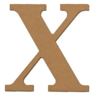 Design Craft MIllworks 8 in. MDF Classic Wood Letter (X) 47382