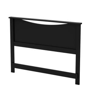 South Shore Furniture Majestic Full Size Headboard in Pure Black 3107090