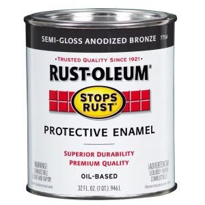 Rust Oleum Stops Rust 1 qt. Protective Enamel Semi Gloss Anodized Bronze Paint (2 Pack) 7754502