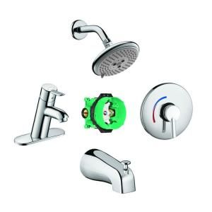 Hansgrohe Focus S Lavatory and Shower System Combo 04443000