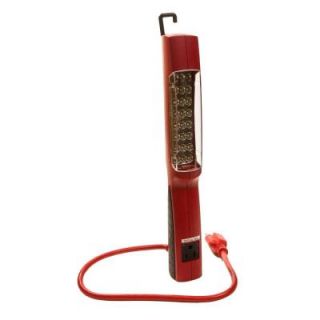 Motor Trend AC Powered 24 LED Work Light with 125 Volt Grounded Outlet   Red EL 45