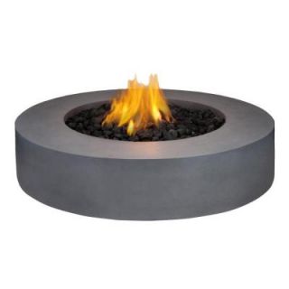 Real Flame Mezzo 42 in. Round Flint Gray Propane Gas Fire Pit 9660LP FG