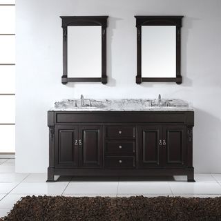 Virtu Virtu Usa Huntshire 72 inch Double Sink Bathroom Vanity Set Walnut Size Double Vanities
