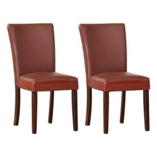 HomeSullivan Red Parson Dining Chairs (Set of 2) 403276RS[2PC]
