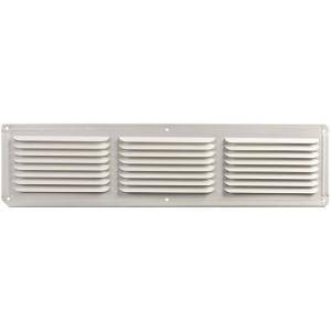 Master Flow 16 in. x 4 in. Aluminum Under Eave Soffit Vent in White EAC16X4W at The Home Depot