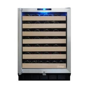 Vinotemp 50 Bottle Built In Wine Cooler in Black/Stainless DISCONTINUED VT 50SBW10