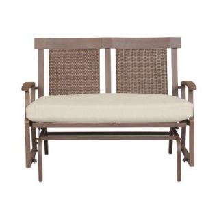 Hampton Bay Bloomfield Patio Double Glider with Bare Cushion 14H 039 GLDR NF