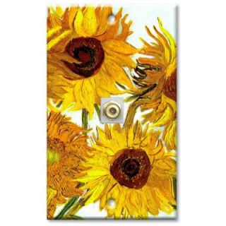 Art Plates Van Gogh: Sunflowers   Cable Wall Plate CAB 336
