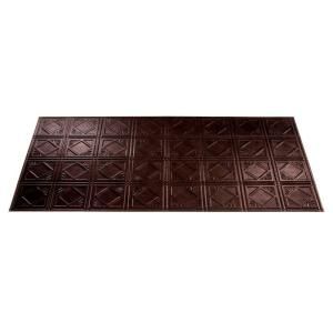 Fasade Traditional 4   2 ft. x 4 ft. Smoked Pewter Glue up Ceiling Tile G53 27