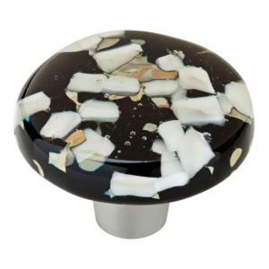 Homegrown Hardware by Liberty Homemade 1 1/2 in. Pebble Black Speckle Round Knob 142963
