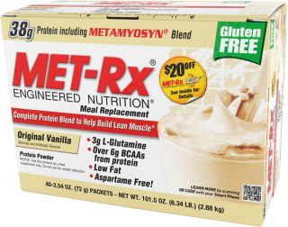 MET Rx   Meal Replacement Protein Supplement Powder Original Vanilla   40 Packet(s)