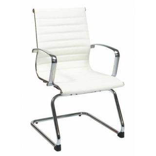 Office Star Eco Leather Visitors Chair 74653 Finish: White