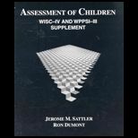 Assessment of Children : WISC IV and WPPSI III   Supplement
