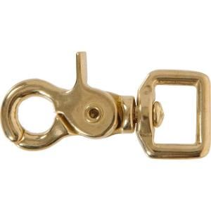 The Hillman Group 5/8 x 2 1/2 in. Trigger Snap with Strap Swivel Eye in Solid Brass (10 Pack) 852480.0