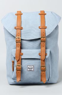 Herschel Supply Co. The Little America Mid Volume Canvas Backpack in Steel Blue