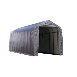 ShelterLogic 15 ft. x 20 ft. x 12 ft. Grey Cover Peak Style Shelter 95350.0