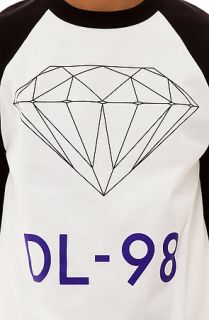 Diamond Supply Co. Tee DL 98 Baseball In Black and White