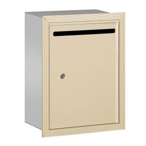 Salsbury Industries 2240 Series Sandstone Standard Recessed Mounted Private Letter Box with Commercial Lock 2245SP