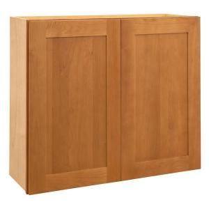 Home Decorators Collection Assembled 30x30x12 in. Wall Double Door Cabinet in Hargrove Cinnamon W3030 HCN