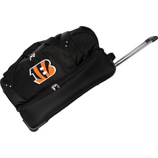 NFL Cincinnati Bengals 27 Drop Bottom Wheeled Duffel Bag B