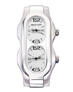 Mini Signature Stainless Steel Case, White Dial, Size 4