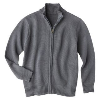 Cherokee Boys School Uniform Zippered Cardigan   Charcoal XL